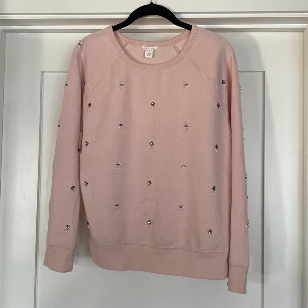 Pink Embellished Crewneck